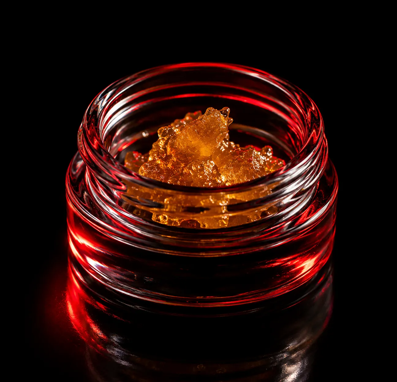 Cannabis concentrate in a glass jar
